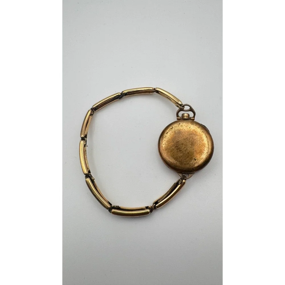 Antique Ladies Watch Gold Filled Transitional Wristwatch Edwardian READ